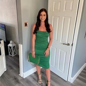PrettyLittleThing Green Midi Dress